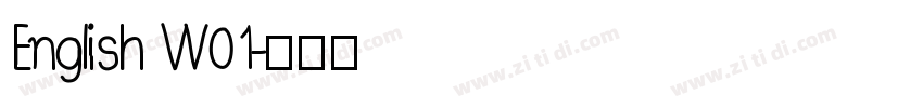 English W01字体转换